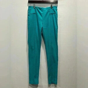 SOHO Apparel Ltd Women's Teal Green Slimming Straight Leg Pants Size S